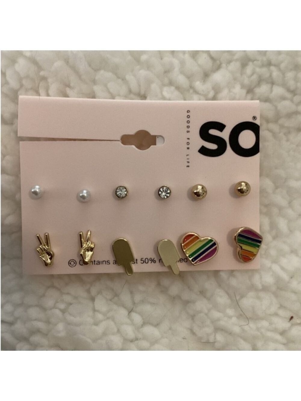 SO Goods for Life Pride themed earrings set of 6 New with tags